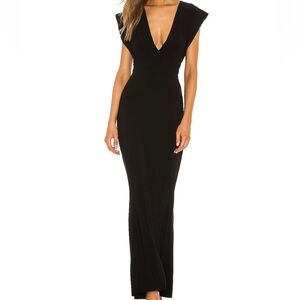 Norma Kamala V-Neck Rectangle Gown